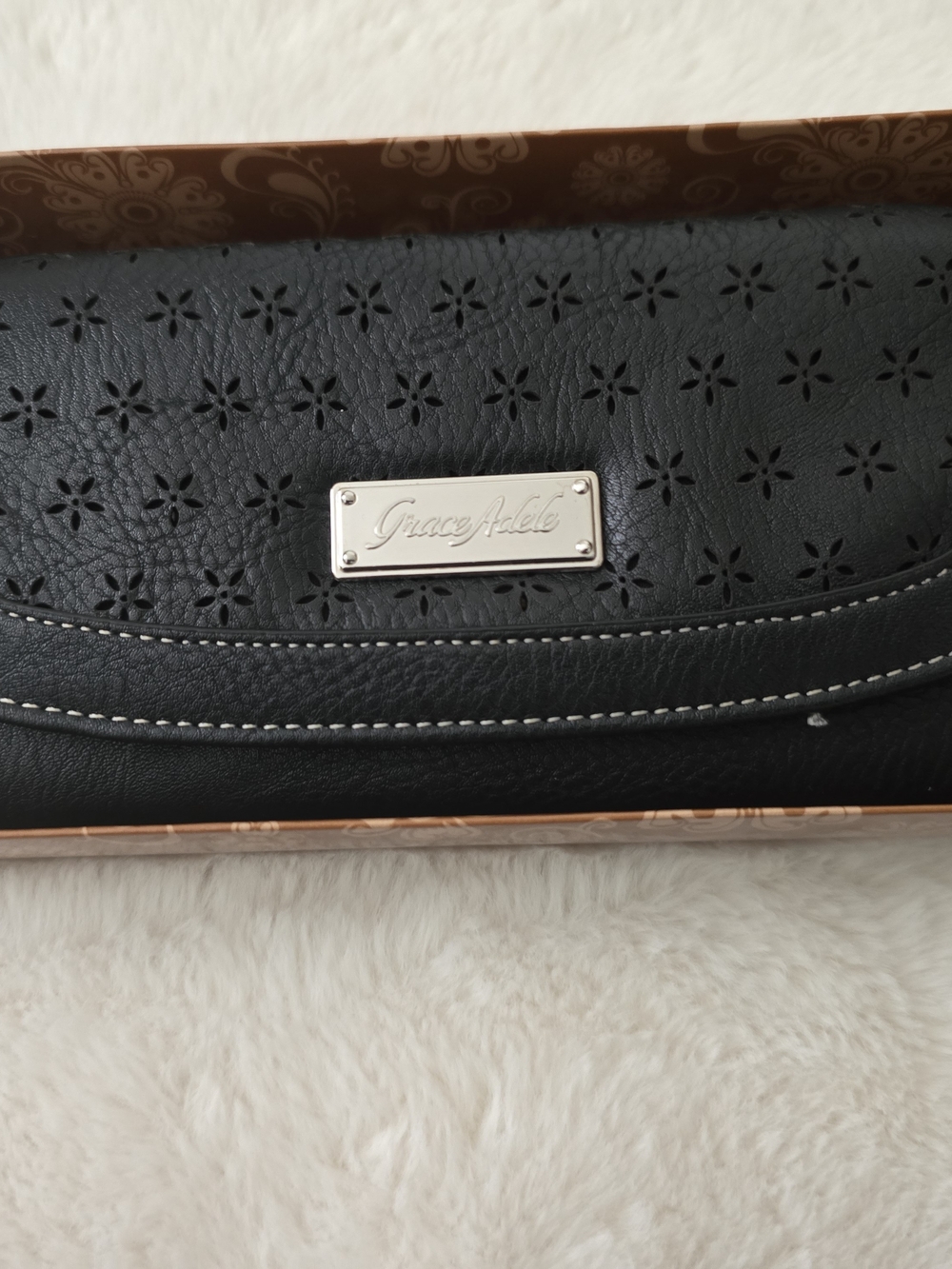 Grace Adele Black Women's Clutch Wallet